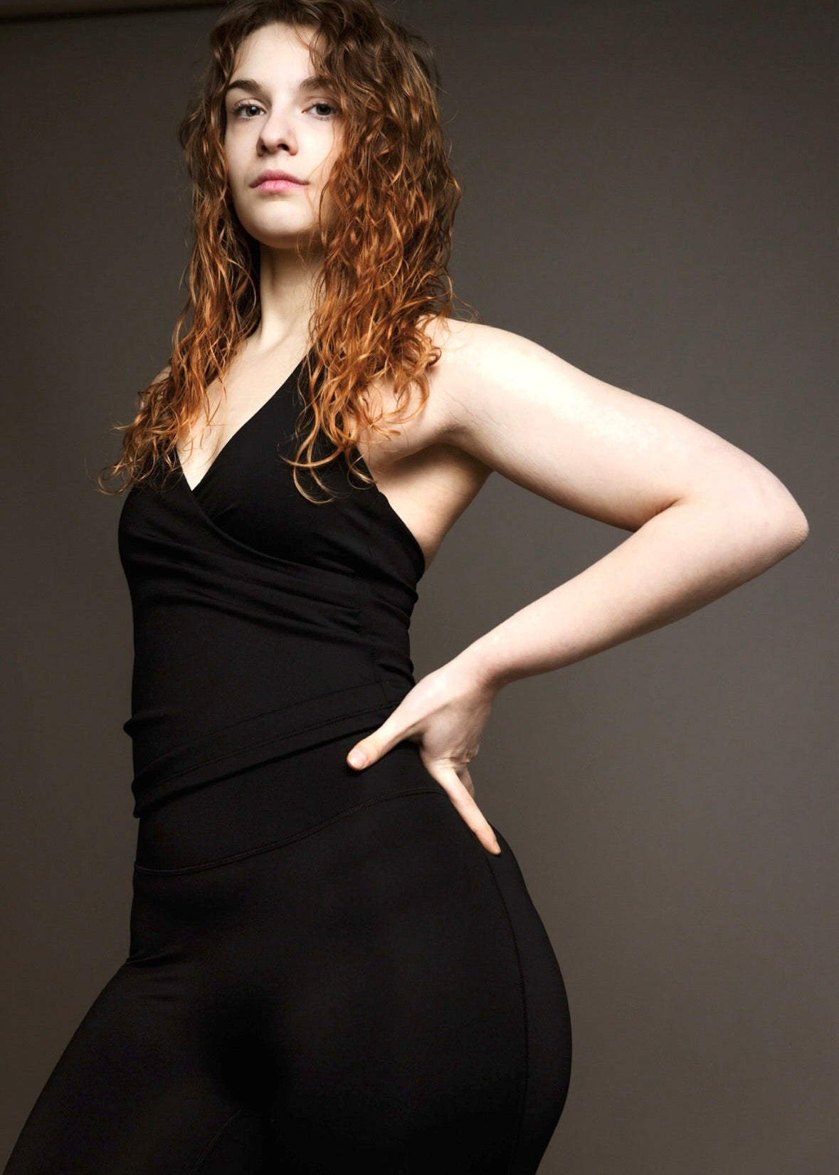 Balance Tank Top & Flare Pants | Iron Black