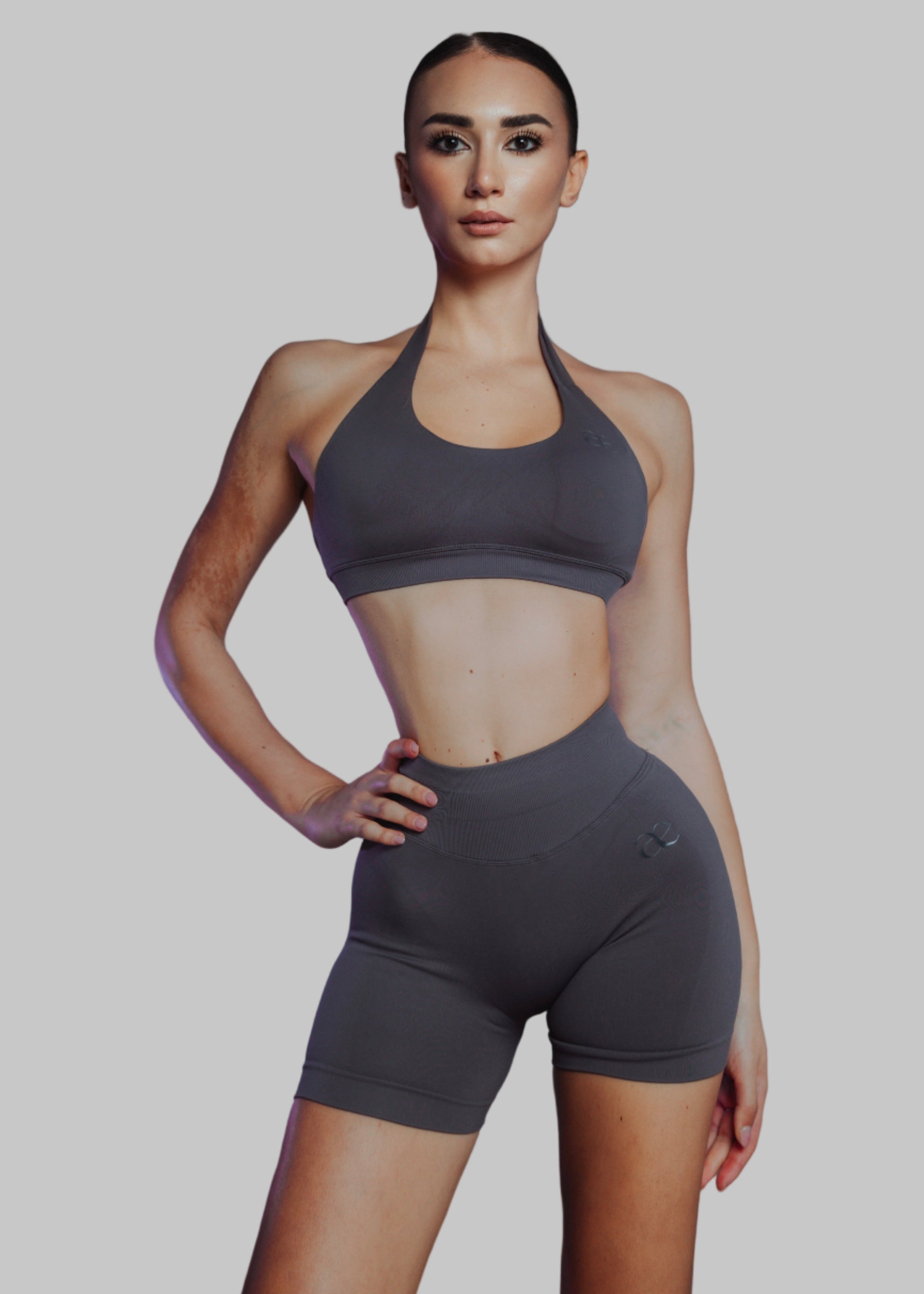 Core Bra & Shorts | Mushroom Grey