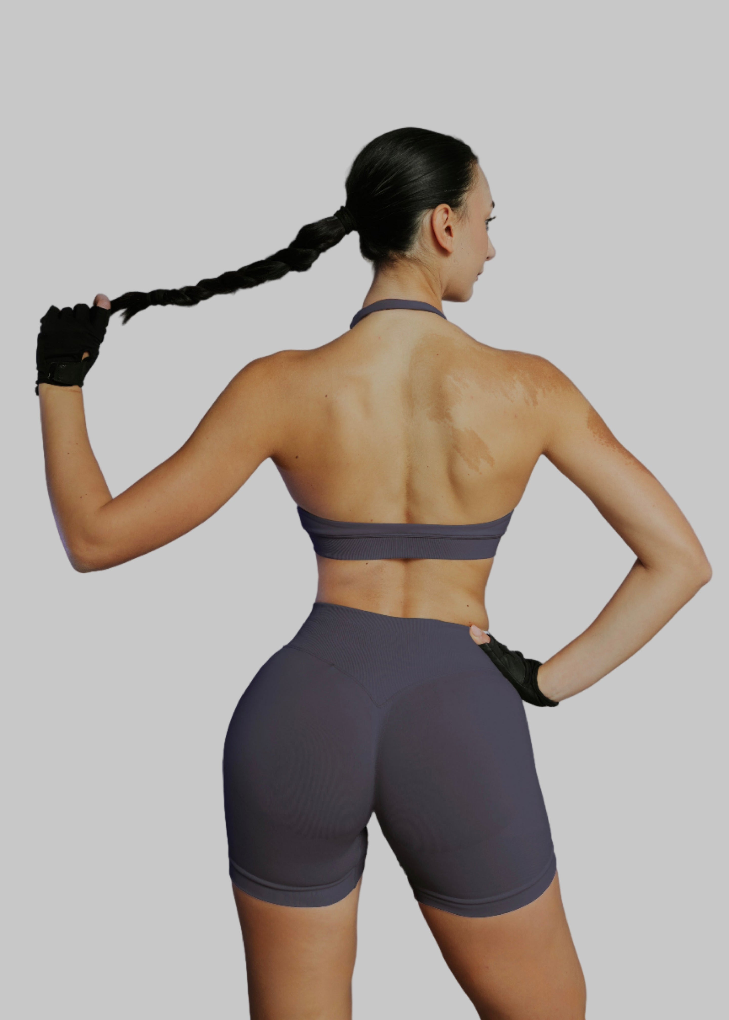 Core Bra & Shorts | Mushroom Grey